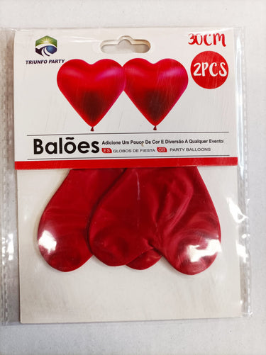 Kit Balão em Forma de Coração - 2 pcs